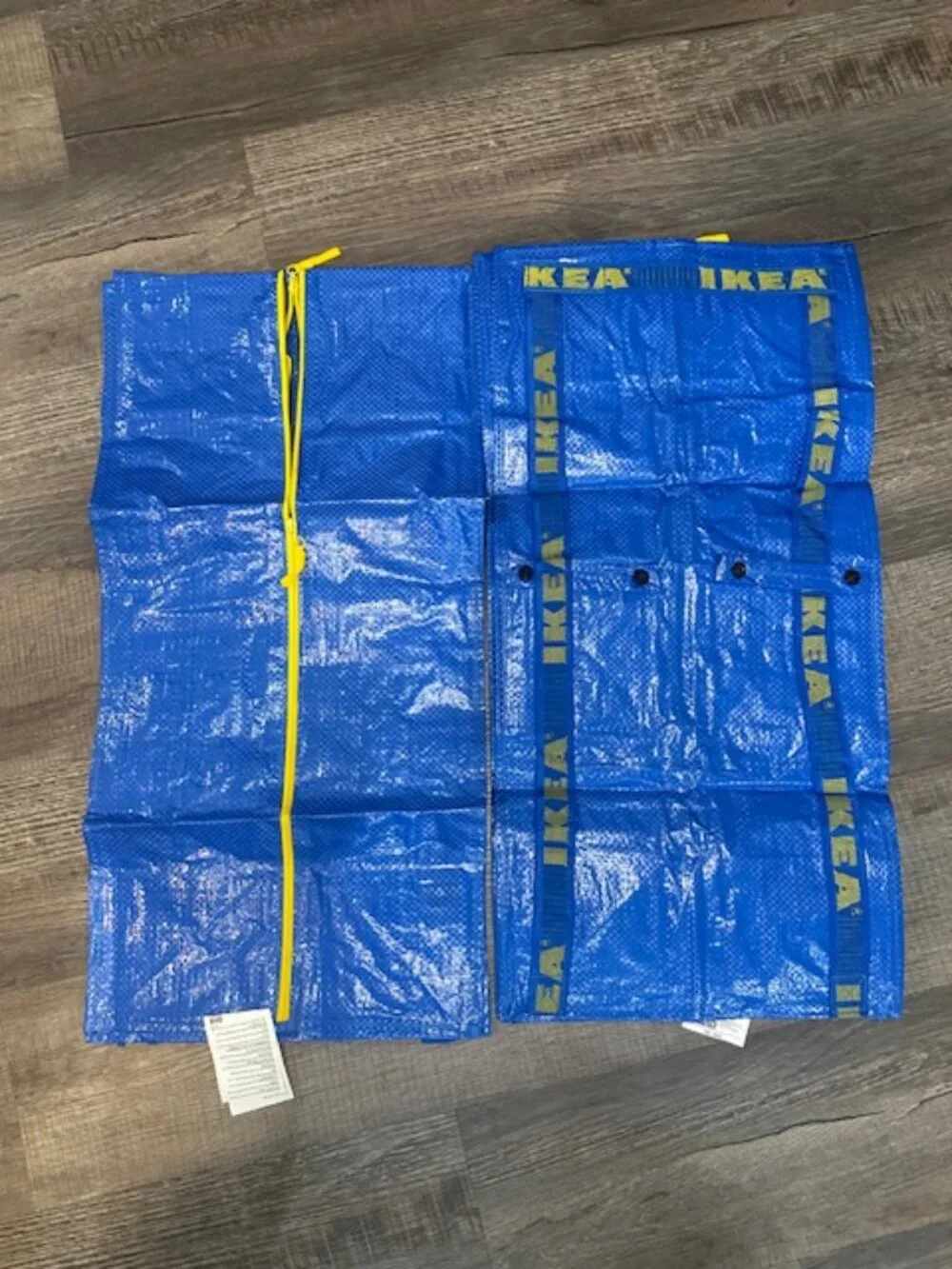 Lot of 2 IKEA FRAKTA Zippered Large Storage Bag For Cart or Backpack NWT